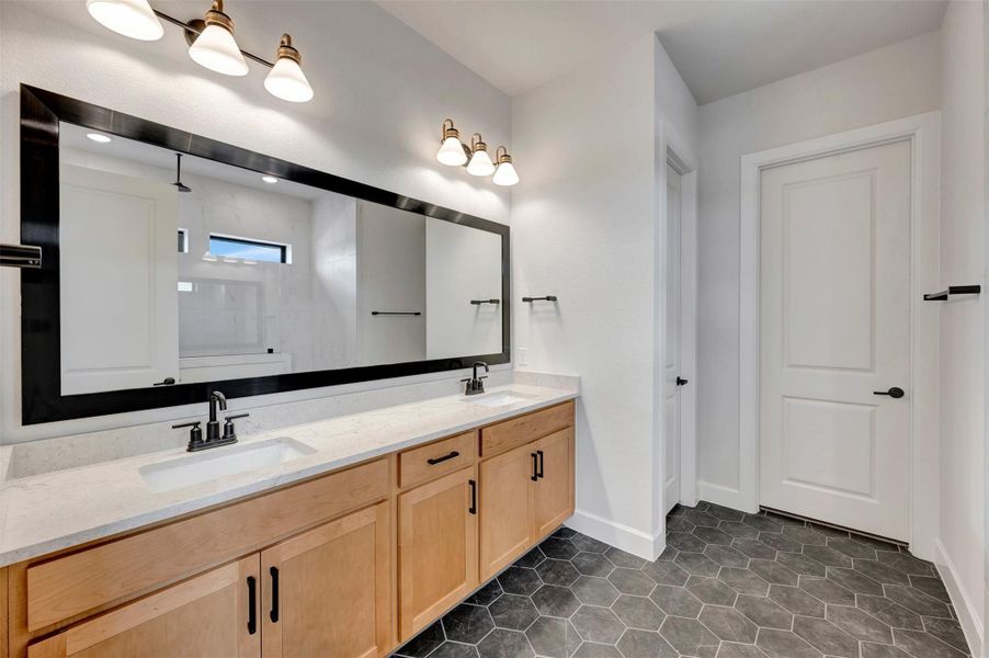 Furnished interior view inside a new home in Sienna - Landmark Row Collection, Missouri City (Image 9).