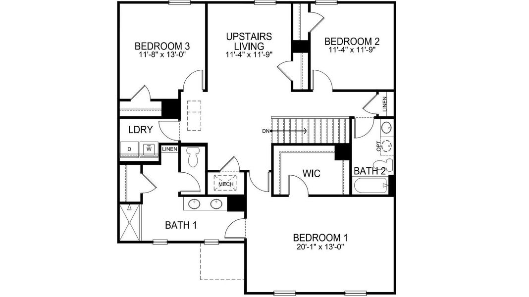 2D floor plan layout for the Galen by D.R. Horton in Rolling Hills, Candler, NC (Image 5). 2D floor plan layout for the Galen by D.R. Horton in Rolling Hills, Candler, NC (Image 5).