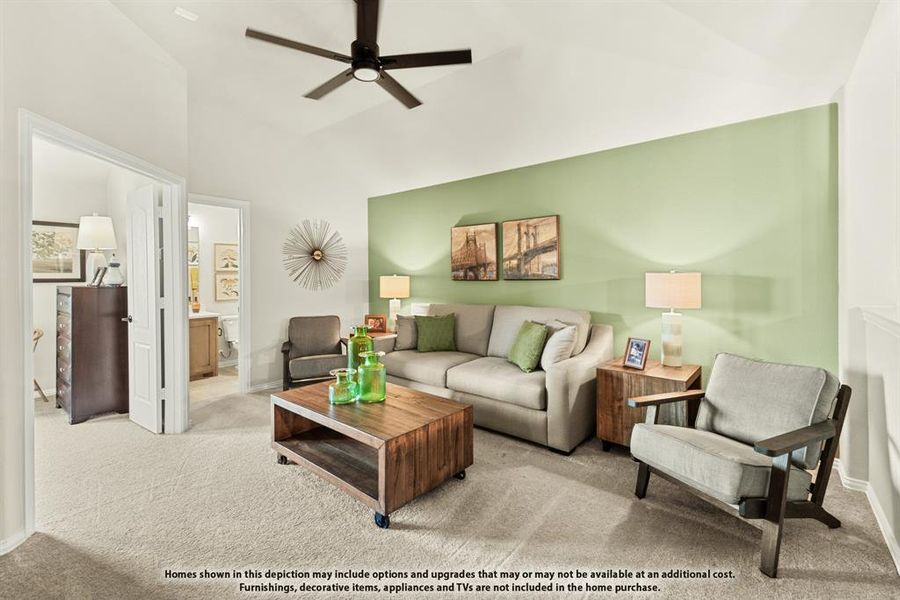 Furnished interior view inside a new home in Sunset Ridge, Alvarado (Image 22). Furnished interior view inside a new home in Sunset Ridge, Alvarado (Image 22).