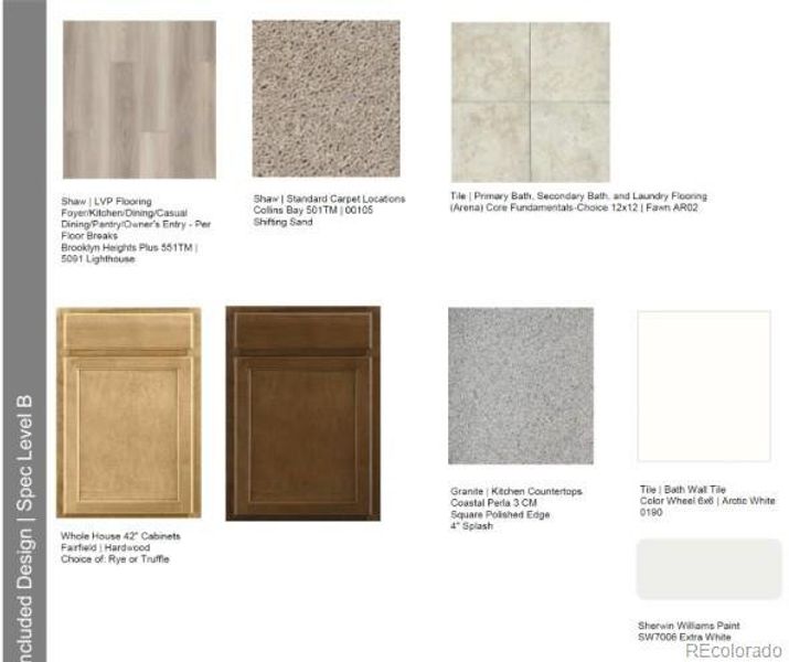 Design Selections. Home is under construction, selections subject to change.