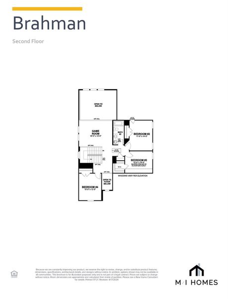 2D floor plan layout of this home in Cedar Brook, Leander, TX (Image 4).