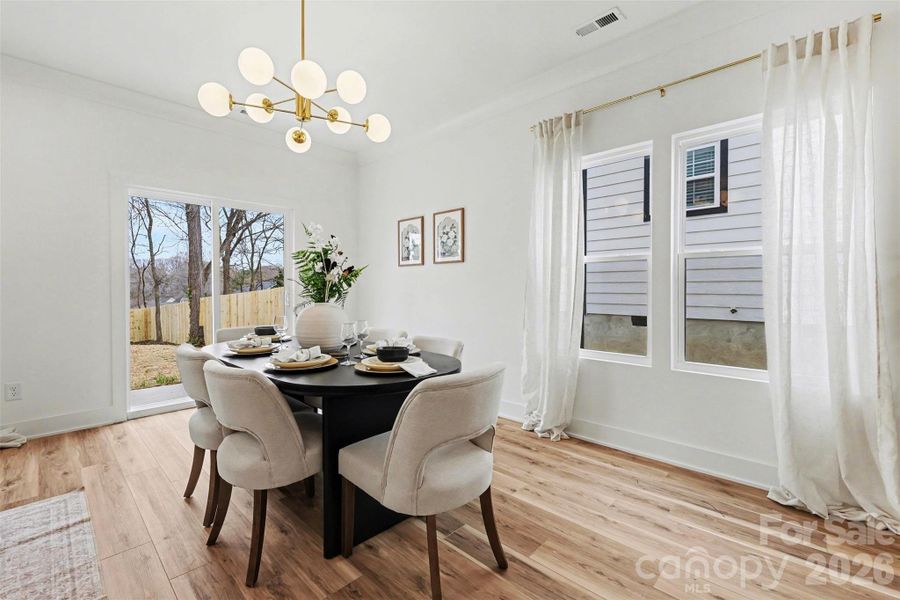 Furnished interior view inside a new home in , Charlotte (Image 10).