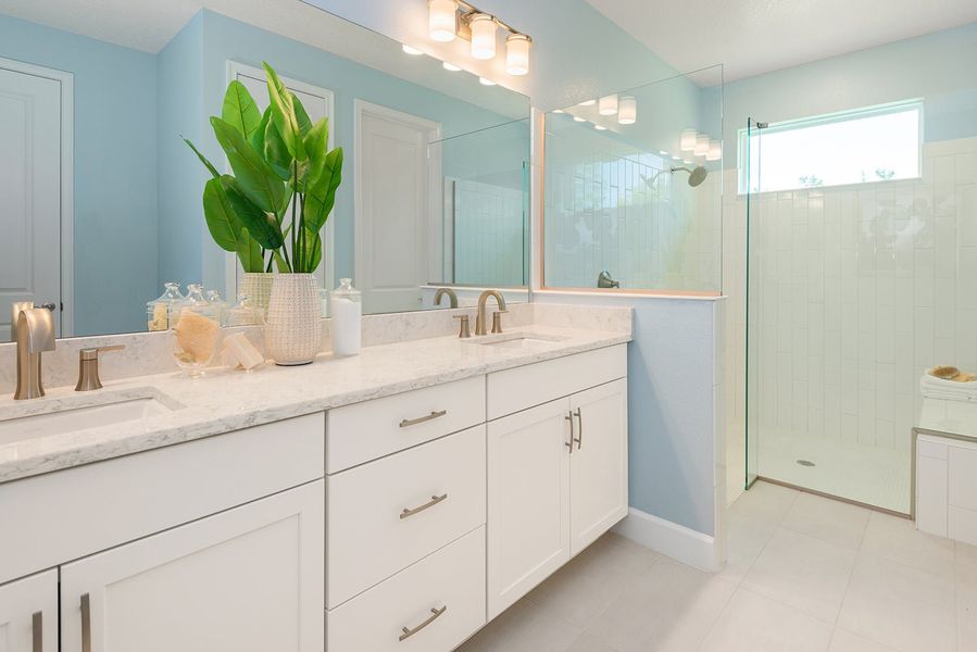 Representative furnished interior of a home built from the Hampton II by Park Square Residential in Brighton, Venice (Image 20).