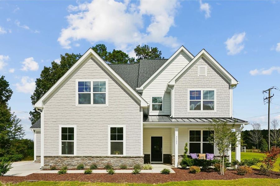 Representative exterior photo of a completed home built from the Fontana by Caruso Homes in Blue Run, Raleigh, NC (Image 2). Representative exterior photo of a completed home built from the Fontana by Caruso Homes in Blue Run, Raleigh, NC (Image 2).