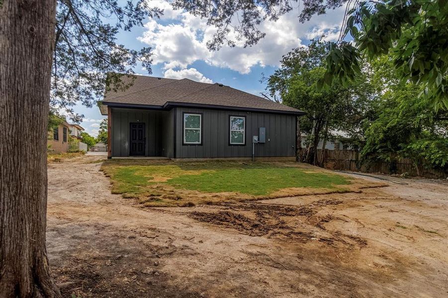 View of rear view of property