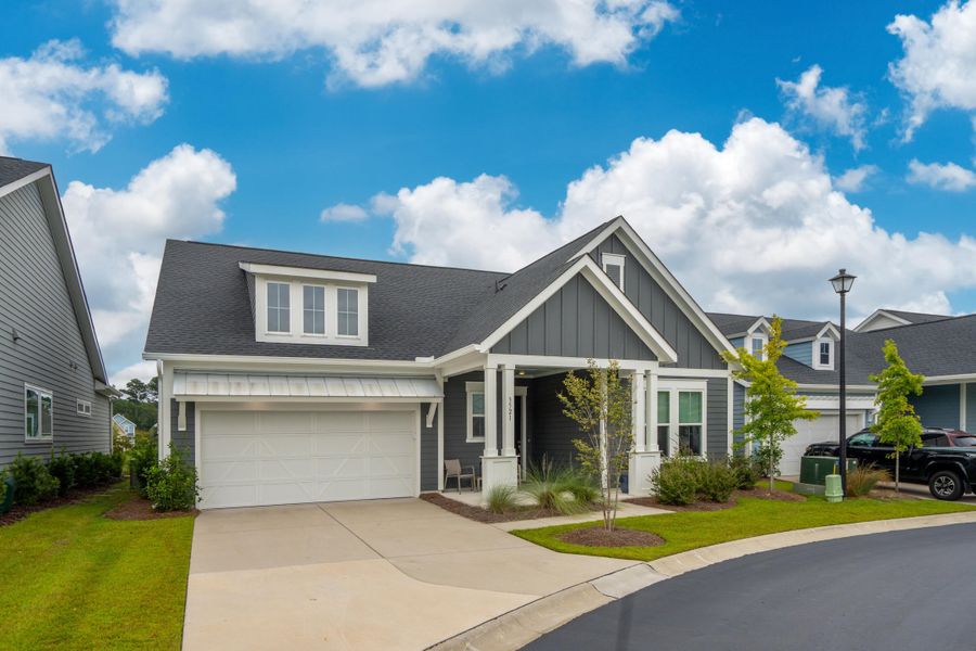 Front exterior of a new home in , Mount Pleasant, SC, highlighting curb appeal (Image 18). Front exterior of a new home in , Mount Pleasant, SC, highlighting curb appeal (Image 18).