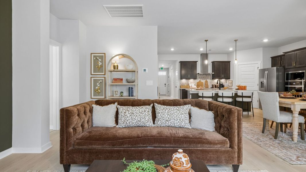 Representative furnished interior of a home built from the Cali by D.R. Horton in Reserve at Hickory Ridge, Columbia (Image 44). Representative furnished interior of a home built from the Cali by D.R. Horton in Reserve at Hickory Ridge, Columbia (Image 44).