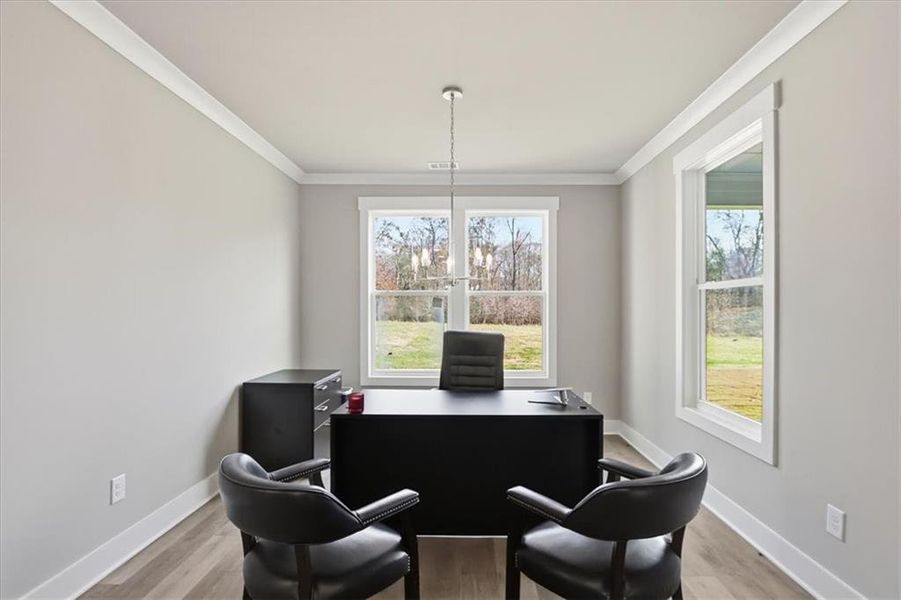 Furnished interior view inside a new home in , Statham (Image 44).