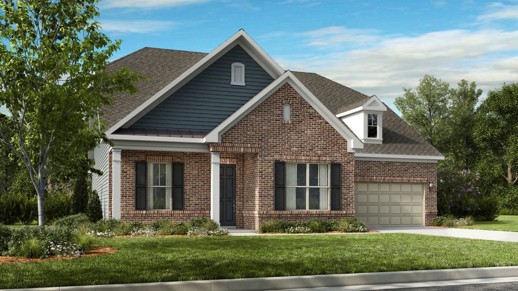 Representative exterior photo of a completed home built from the Ashlyn by Taylor Morrison in Allburn, Concord, NC (Image 46). Representative exterior photo of a completed home built from the Ashlyn by Taylor Morrison in Allburn, Concord, NC (Image 46).