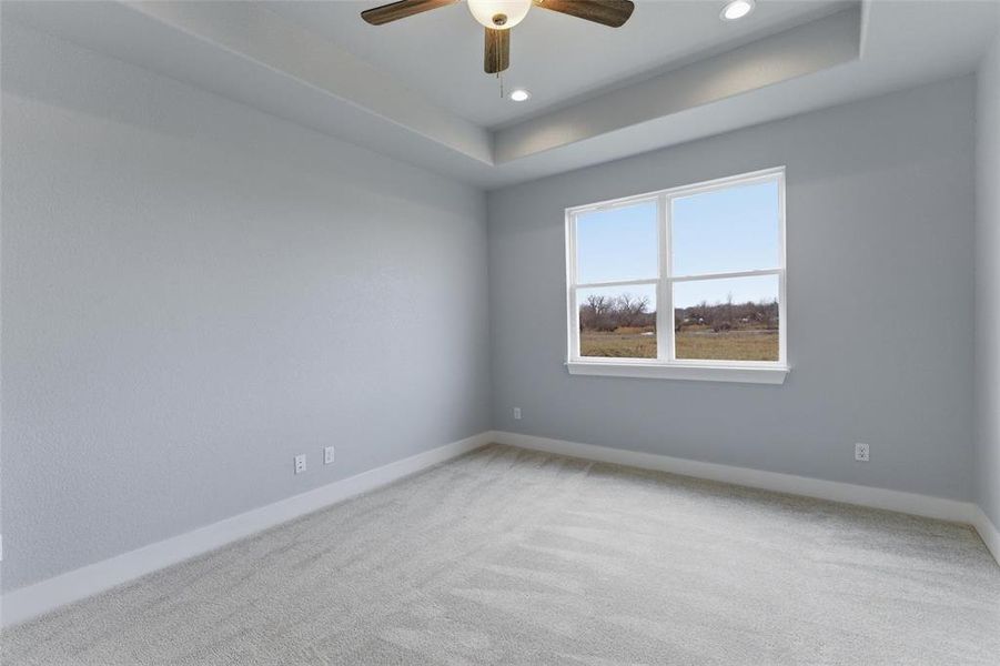 Alternate view of the primary bedroom. Alternate view of the primary bedroom.