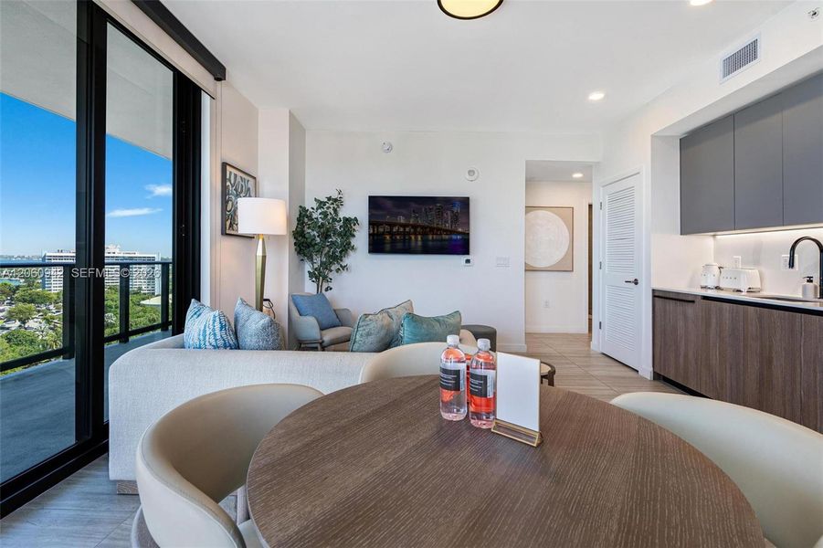 Furnished interior view inside a new home in , Miami Beach (Image 16).