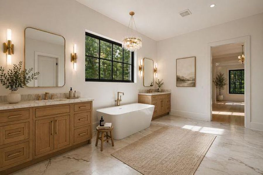 Furnished interior view inside a new home in , Alpharetta (Image 57).