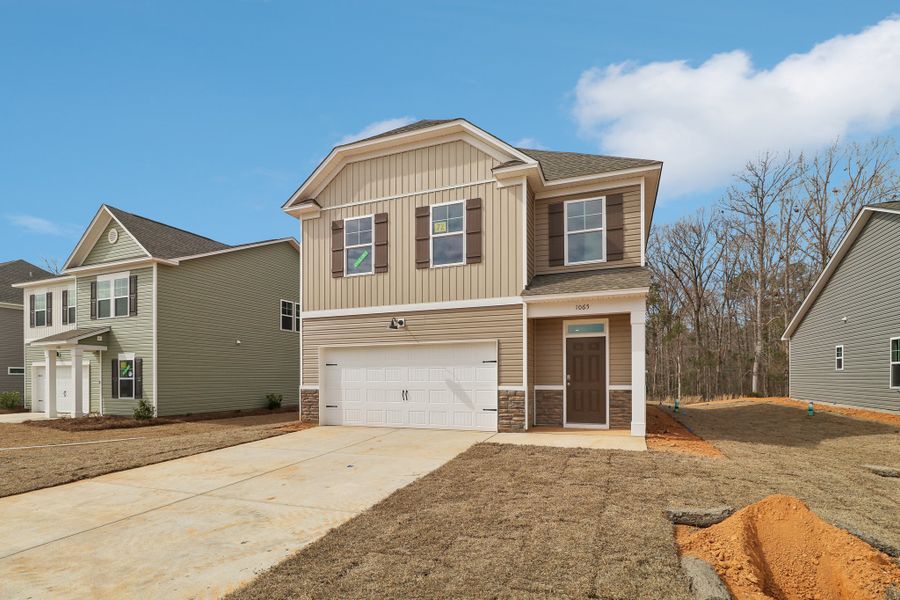 Representative exterior photo of a completed home built from the Hidden Creek II by Great Southern Homes in Worthington, Hephzibah, GA (Image 23).