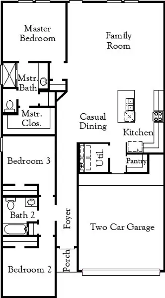2D floor plan layout for the Wise by Coventry Homes in Briarwood, Elgin, TX (Image 5).