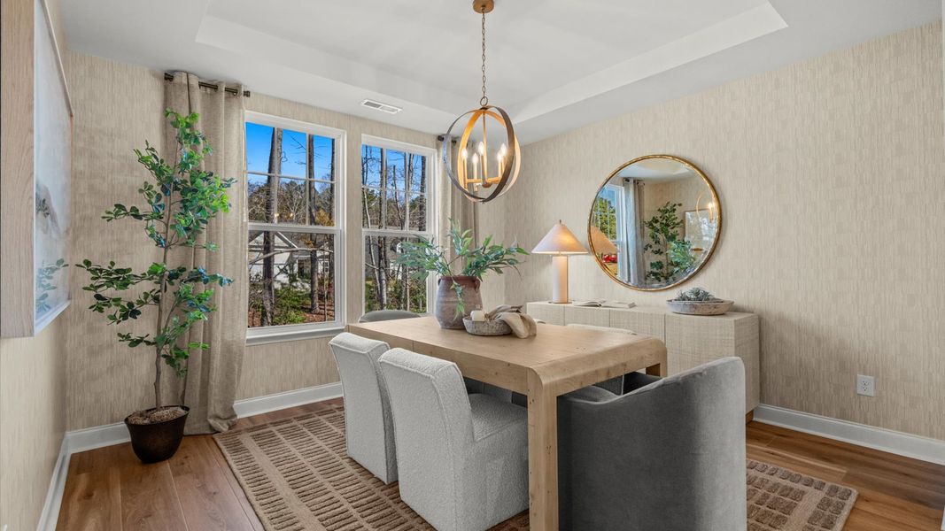 Representative furnished interior of a home built from the Wynwood by DRB Homes in Station Pointe, Angier (Image 9).