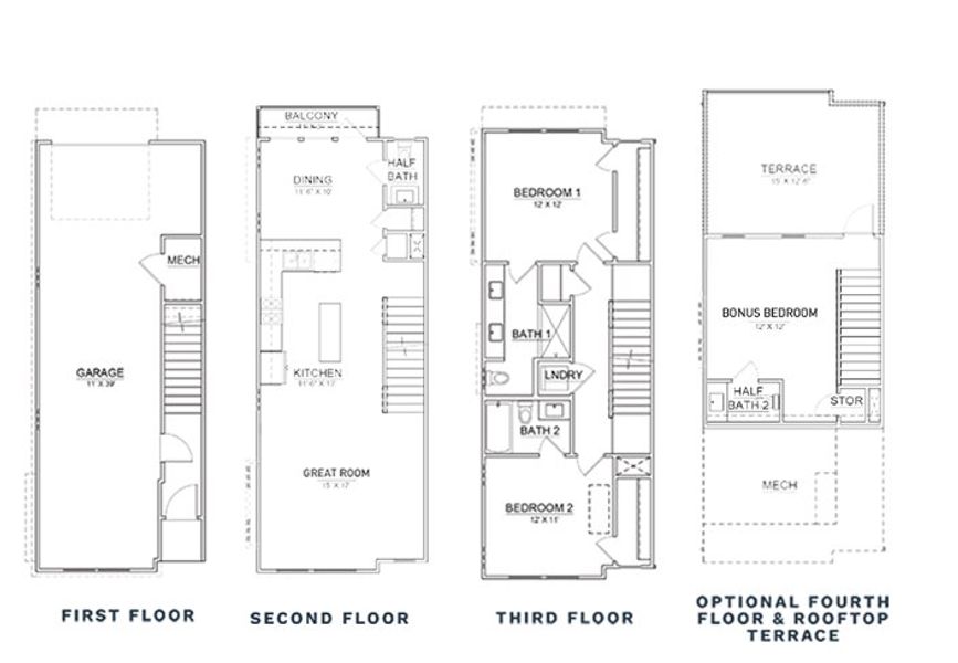 2D floor plan layout of this home in North End Terraces, Charlotte, NC (Image 3). 2D floor plan layout of this home in North End Terraces, Charlotte, NC (Image 3).