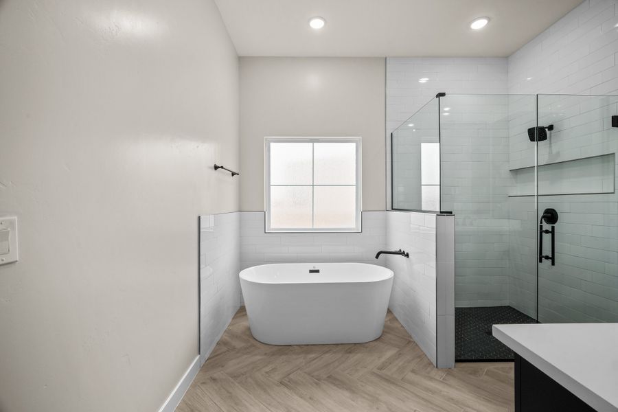 Representative furnished interior of a home built from the Pebble Beach- II by LEH. Homes in Verdancia, El Paso (Image 35).