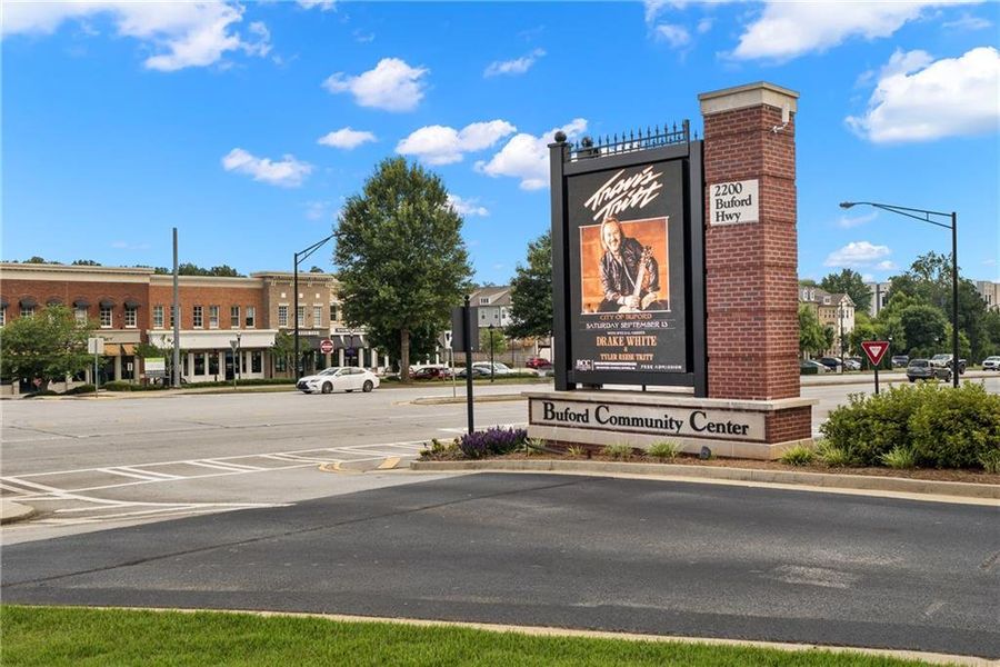 Front exterior of a new home in Millcroft Townhomes, Buford, GA, highlighting curb appeal (Image 37).