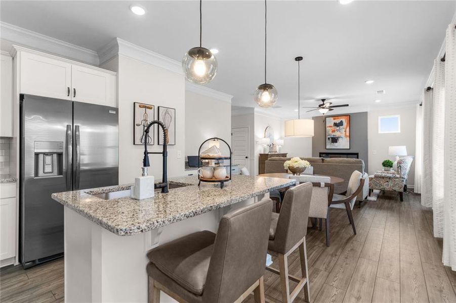 Furnished interior view inside a new home in Varnell Preserve, Dalton (Image 18).