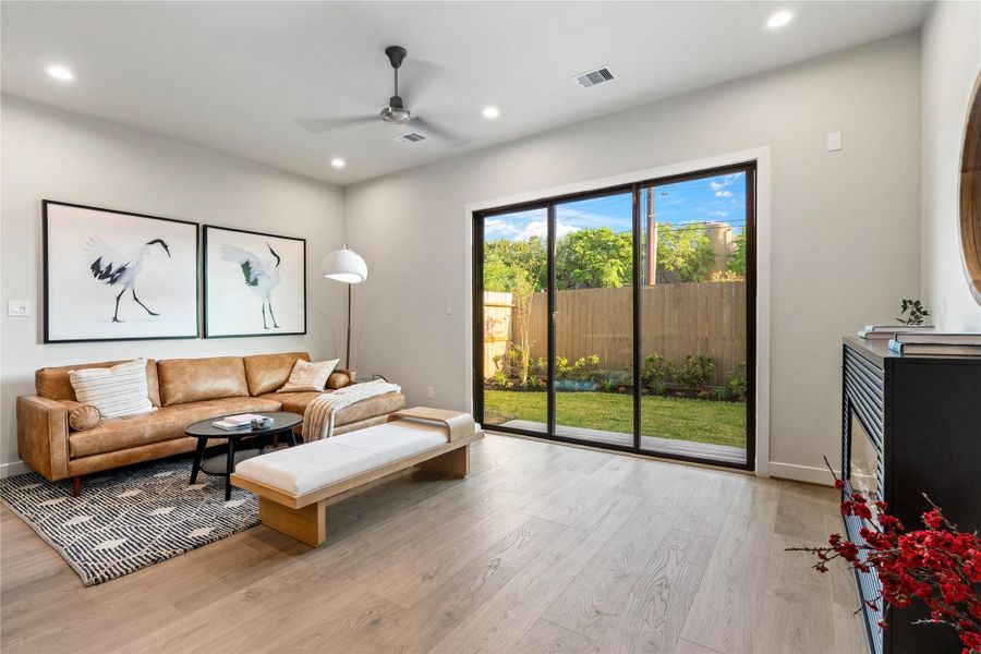 Furnished interior view inside a new home in Willowbend Point, Houston (Image 34).