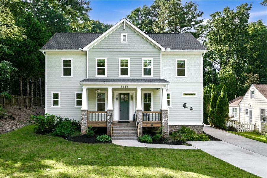 Front exterior of a new home in , Decatur, GA, highlighting curb appeal (Image 29).
