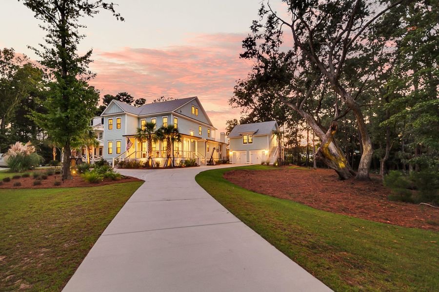 Front exterior of a new home in , Mount Pleasant, SC, highlighting curb appeal (Image 35). Front exterior of a new home in , Mount Pleasant, SC, highlighting curb appeal (Image 35).
