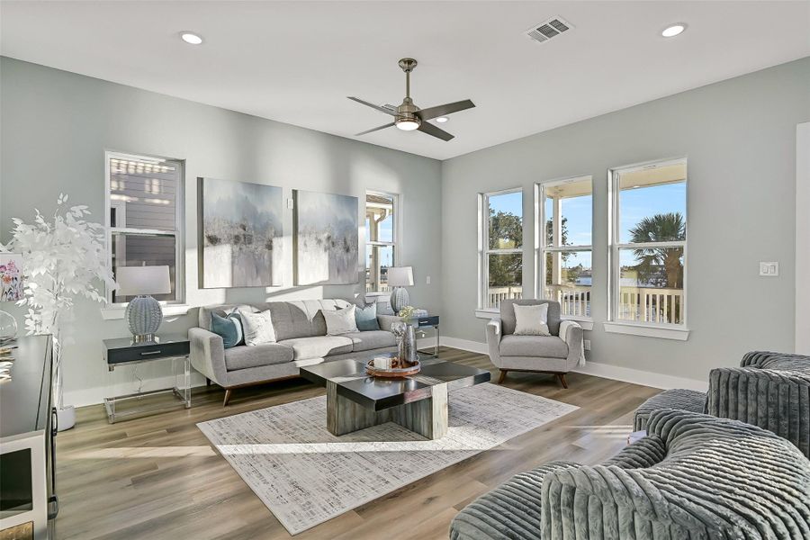 Furnished interior view inside a new home in , Galveston (Image 13).
