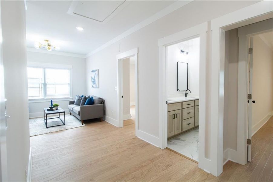 Furnished interior view inside a new home in , Scottdale (Image 15). Furnished interior view inside a new home in , Scottdale (Image 15).