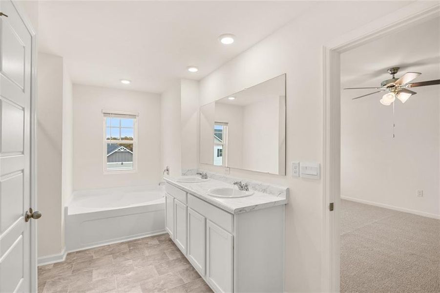 Furnished interior view inside a new home in Champion's Run, Lithonia (Image 10). Furnished interior view inside a new home in Champion's Run, Lithonia (Image 10).