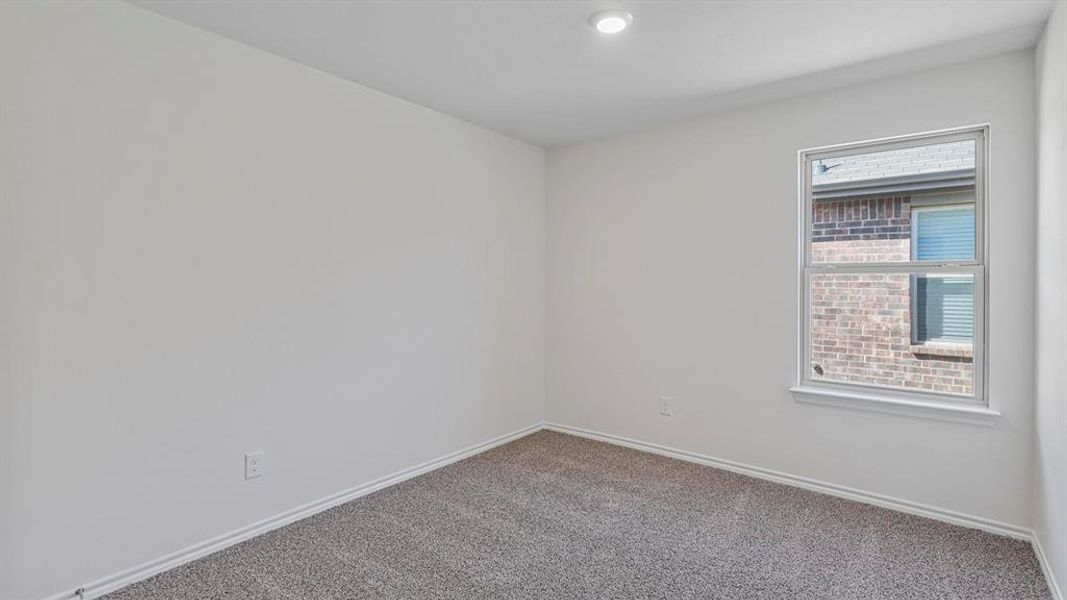 Carpeted empty room with baseboards Carpeted empty room with baseboards