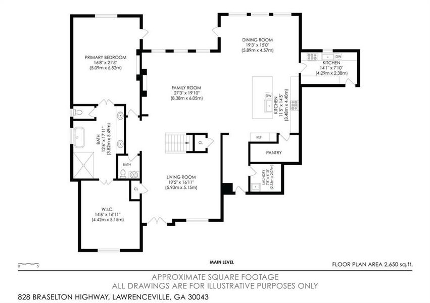 2D floor plan layout of this home in , Lawrenceville, GA (Image 3).