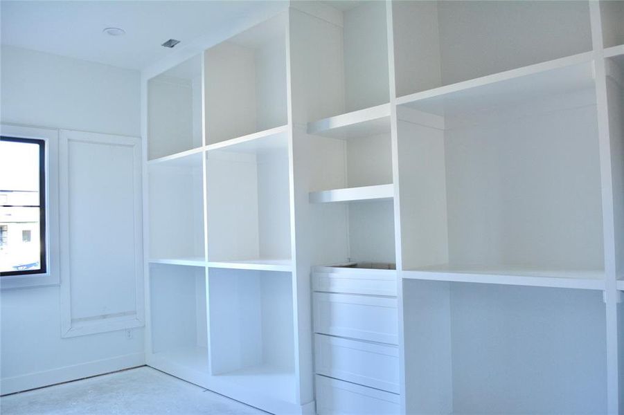 View of one of the primary closet