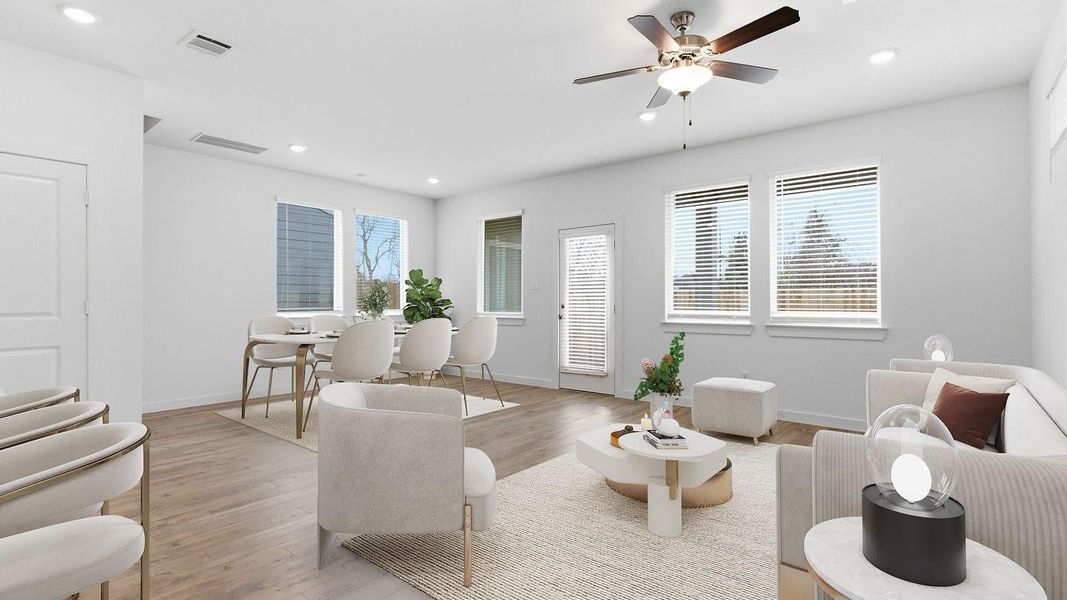 Elevations, exterior/ interior colors, options, available upgrades that require an additional charge, and standard features will vary in each community and subject change without notice. Call for details.