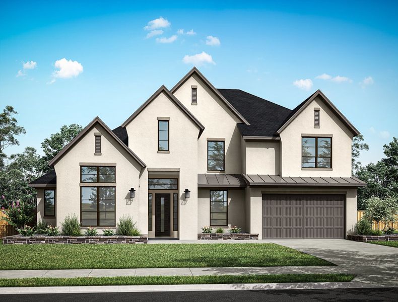 Representative exterior photo of a completed home built from the Woodbridge by Tri Pointe Homes in Legacy Grove, Montgomery, TX (Image 20).
