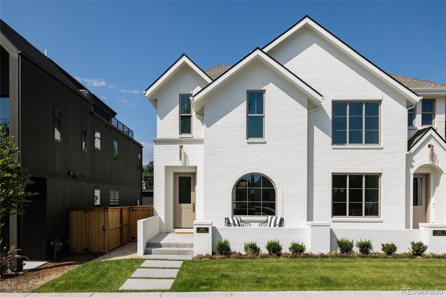 Front exterior of a new home in , Denver, CO, highlighting curb appeal (Image 23). Front exterior of a new home in , Denver, CO, highlighting curb appeal (Image 23).