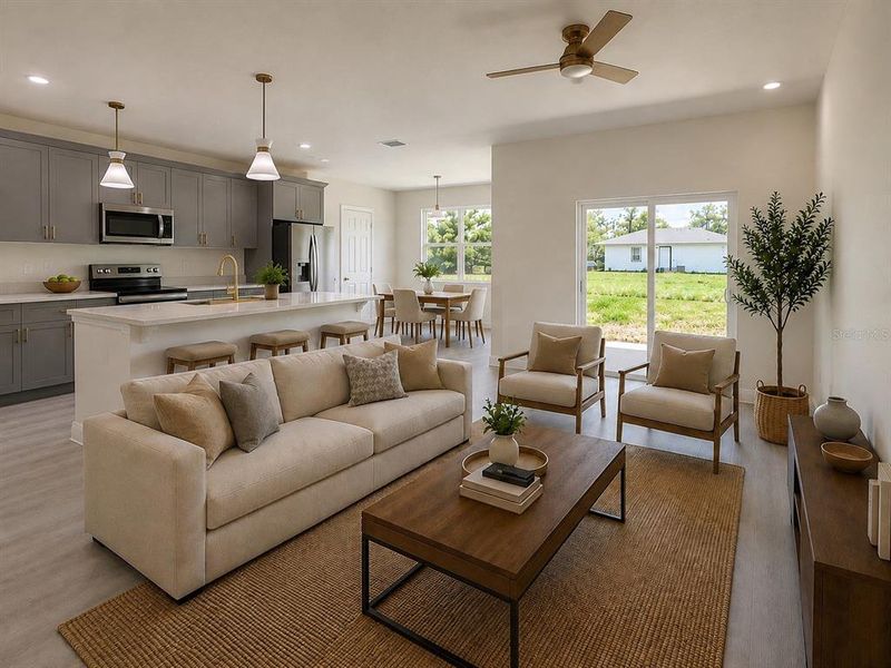 Furnished interior view inside a new home in , Sebring (Image 6). Furnished interior view inside a new home in , Sebring (Image 6).