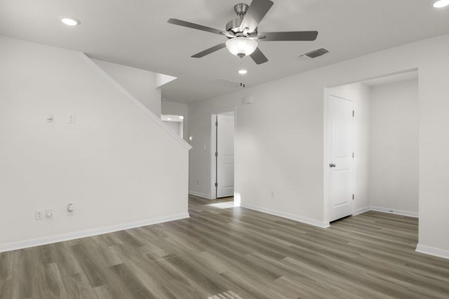 Representative unfurnished interior of a home built from the Pecan by Pacesetter Homes in Blanco Vista, San Marcos (Image 18).