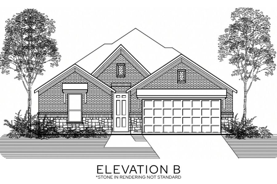 Representative rendering of the exterior for the The Bishop by Lillian Custom Homes (Image 4).