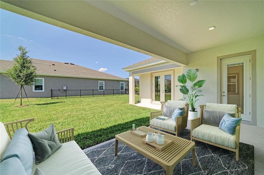 Exterior details and patio area of a home in Waterset, Apollo Beach (Image 3).
