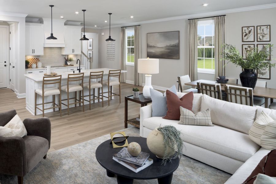 Caswell End Model great room and kitchen