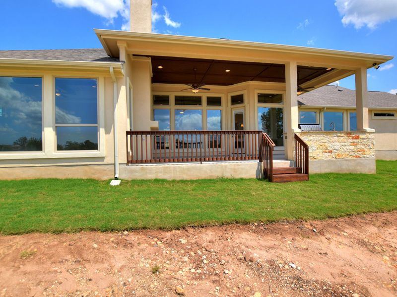 Representative exterior details of a home built from the San Simeon II by Giddens Homes in Clearwater Ranch, Liberty Hill (Image 51).