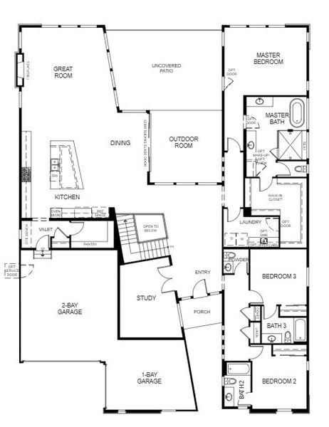 2D floor plan layout for the Vector 2 by Infinity Properties in Vector at the Canyons, Castle Pines, CO (Image 3). 2D floor plan layout for the Vector 2 by Infinity Properties in Vector at the Canyons, Castle Pines, CO (Image 3).