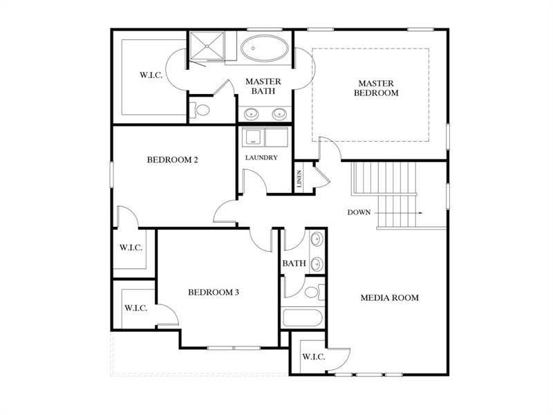 2D floor plan layout of this home in Red Bird Manor, Jefferson, GA (Image 4).