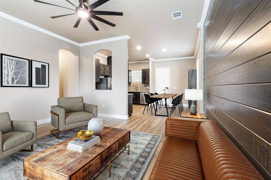 Furnished interior view inside a new home in , Bonham (Image 5).