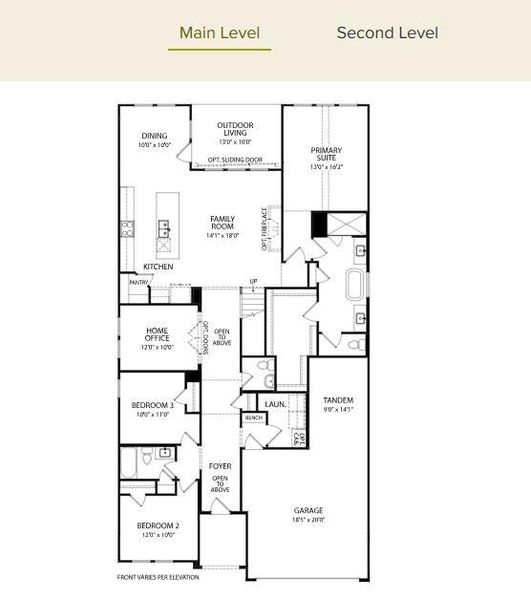 2D floor plan layout of this home in Hillstead, Lavon, TX (Image 5).