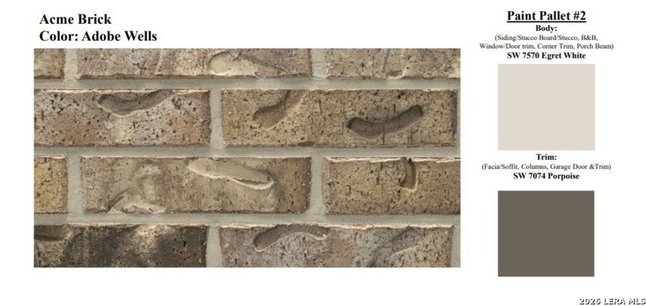 Sample of building materials used in homes in The Parklands, Schertz (Image 3).