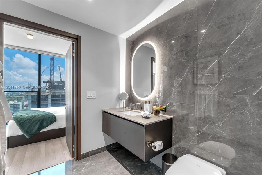 Furnished interior view inside a new home in , Miami (Image 30).