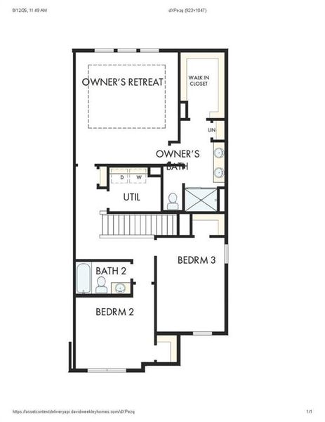 2D floor plan layout of this home in Grandview Terrace, Canton, GA (Image 3).