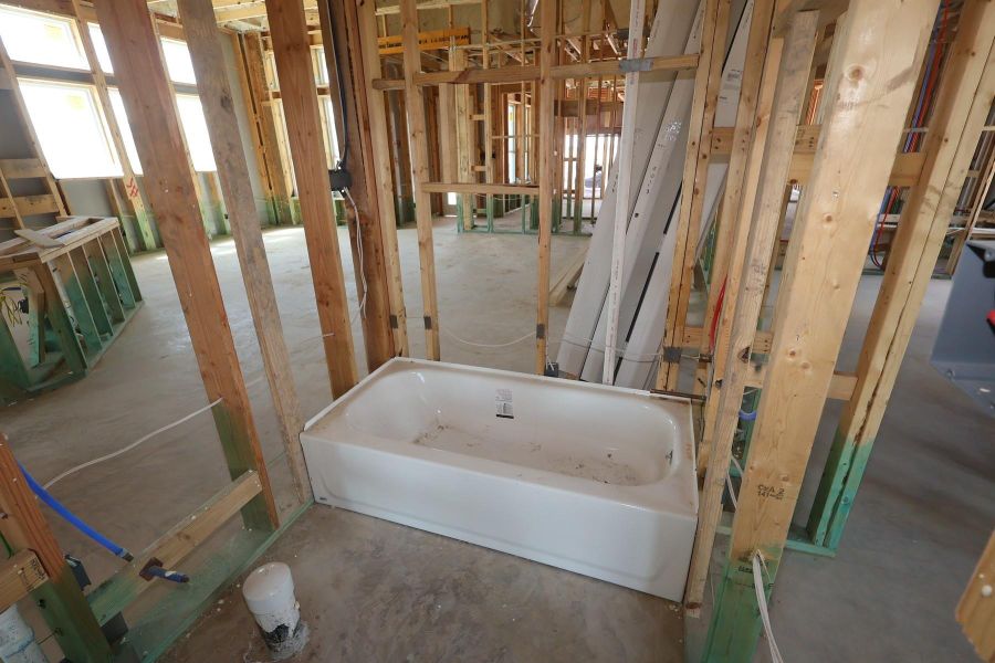 In-progress construction of a new home in Bridgeland Central: Emerald Heights - Enclave Row Collection, Cypress, TX (Image 10). In-progress construction of a new home in Bridgeland Central: Emerald Heights - Enclave Row Collection, Cypress, TX (Image 10).