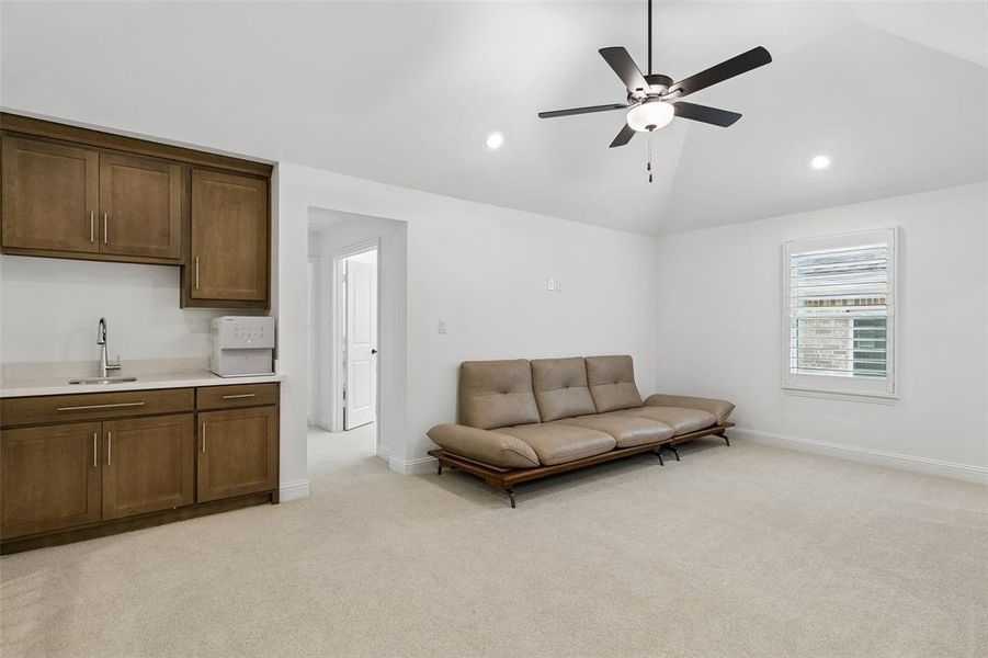 Furnished interior view inside a new home in Fields Villas - Darling Homes, Frisco (Image 29).